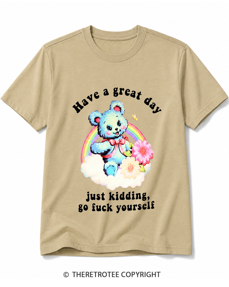 TheRetroTee Have a Great Day 1970s Cotton T-Shirt