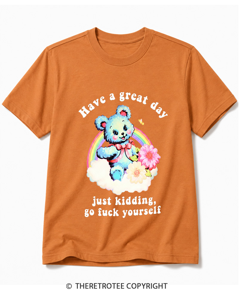 TheRetroTee Have a Great Day 1970s Cotton T-Shirt