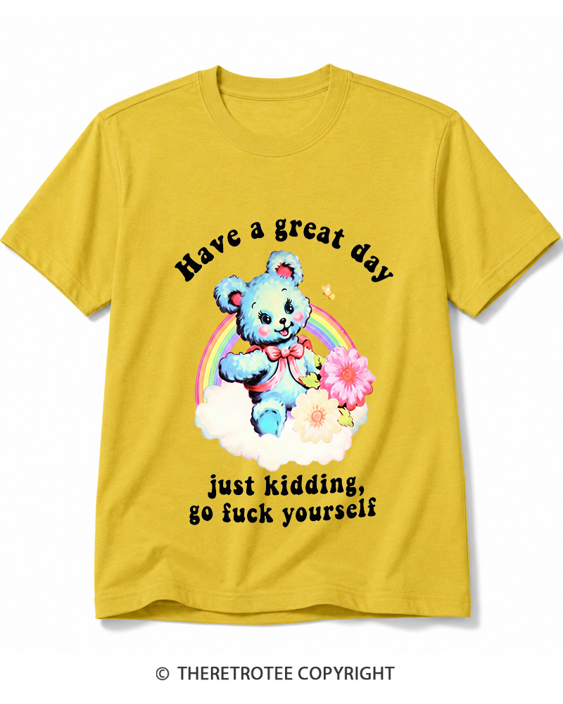 TheRetroTee Have a Great Day 1970s Cotton T-Shirt