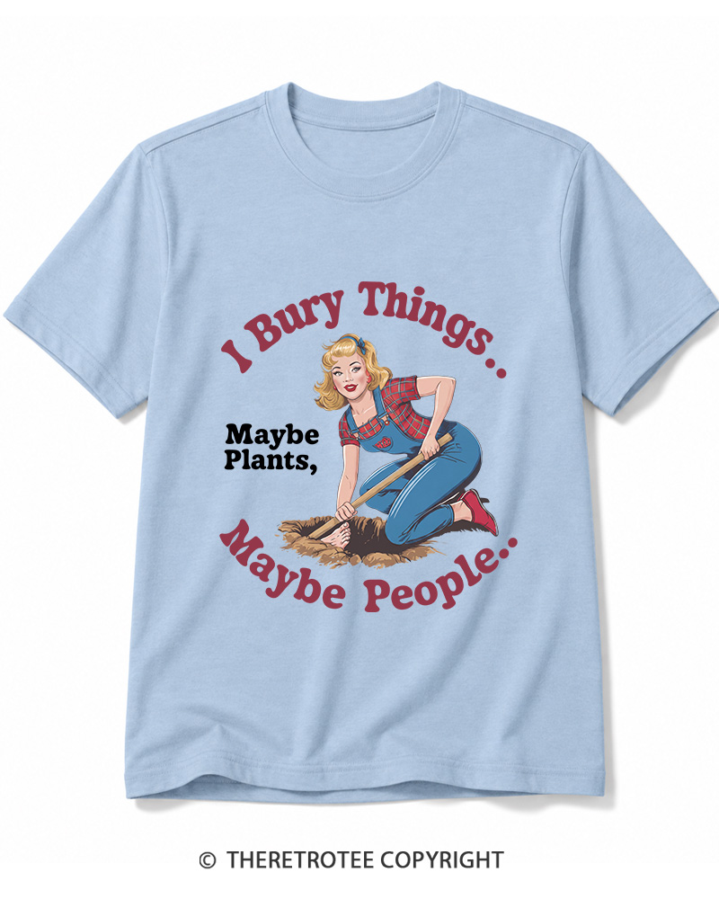 TheRetroTee I Bury Things 1970s Cotton T-Shirt