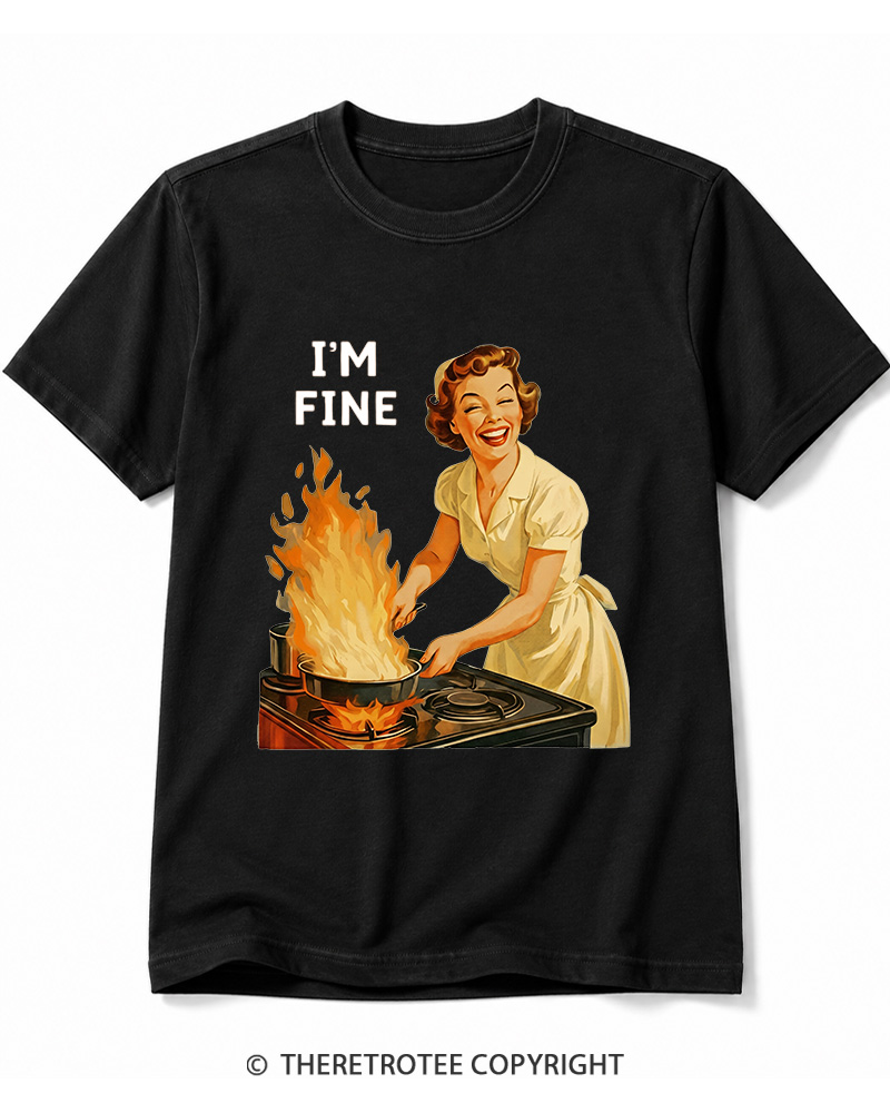 TheRetroTee I’m Fine 1950s Cotton T-Shirt