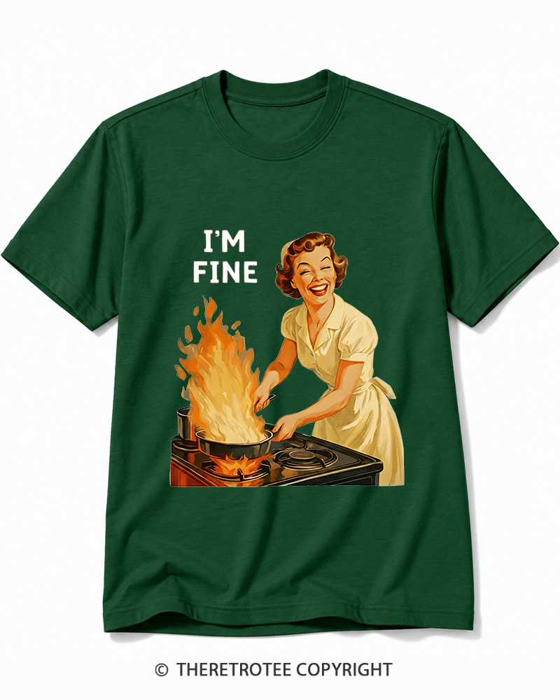 TheRetroTee I’m Fine 1950s Cotton T-Shirt