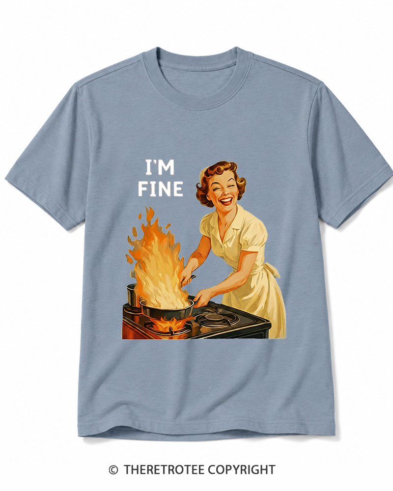 TheRetroTee I’m Fine 1950s Cotton T-Shirt