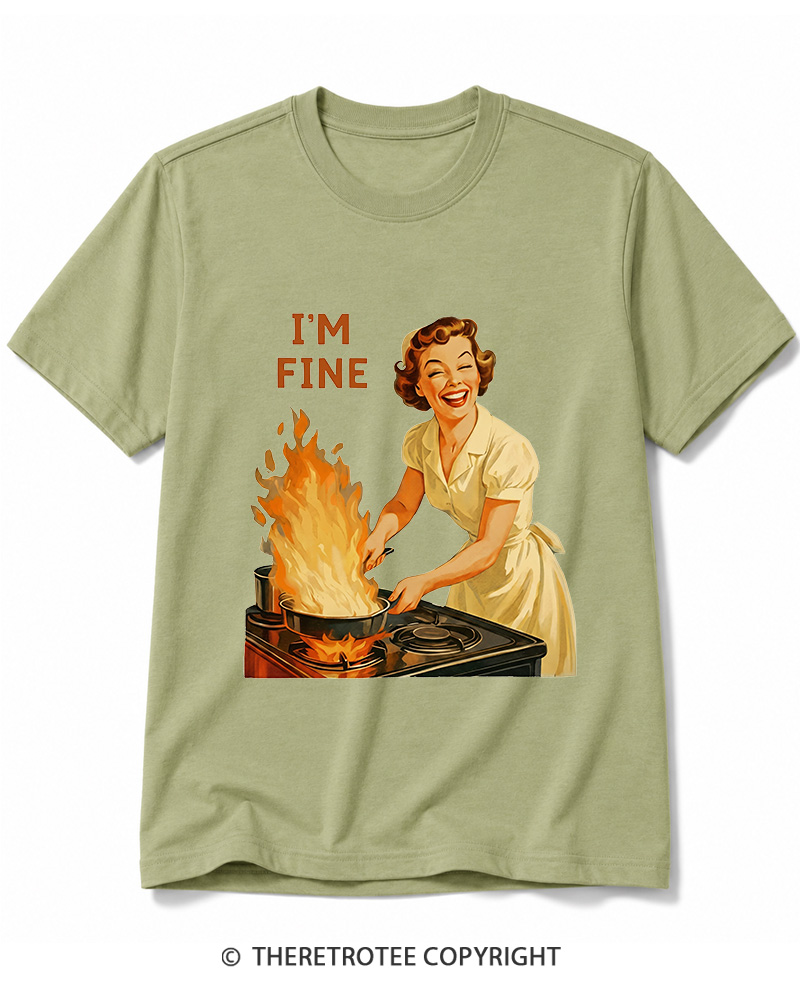 TheRetroTee I’m Fine 1950s Cotton T-Shirt