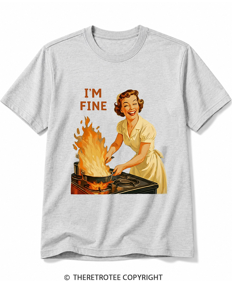 TheRetroTee I’m Fine 1950s Cotton T-Shirt