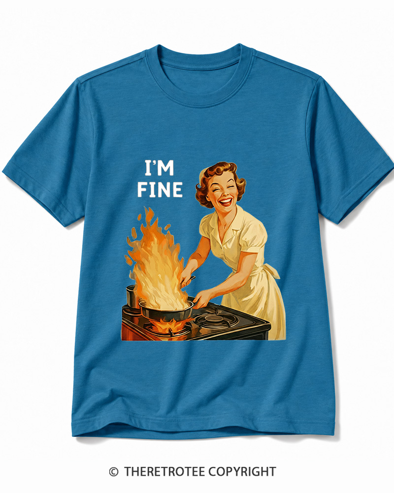 TheRetroTee I’m Fine 1950s Cotton T-Shirt