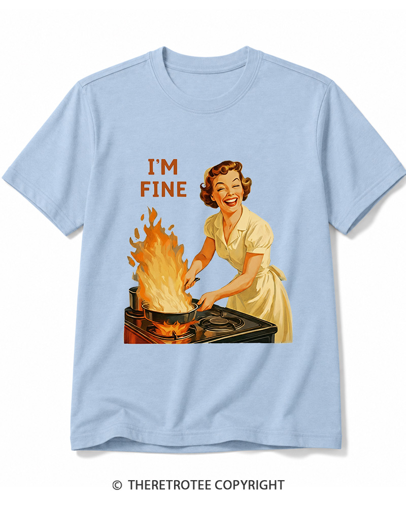 TheRetroTee I’m Fine 1950s Cotton T-Shirt