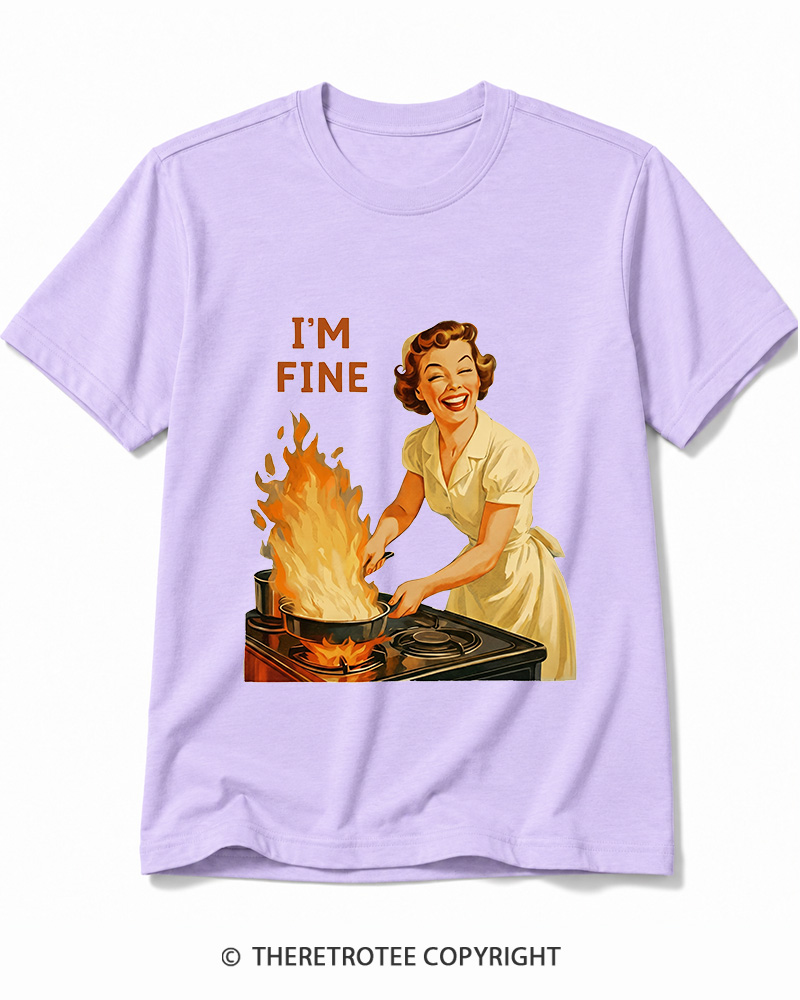 TheRetroTee I’m Fine 1950s Cotton T-Shirt