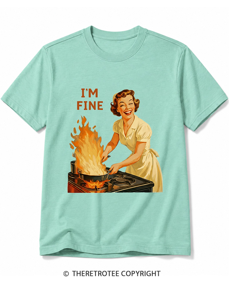 TheRetroTee I’m Fine 1950s Cotton T-Shirt