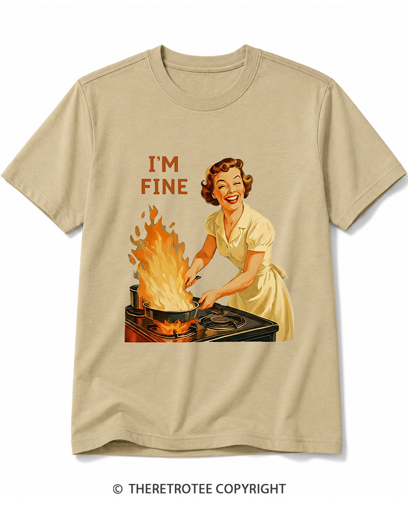 TheRetroTee I’m Fine 1950s Cotton T-Shirt