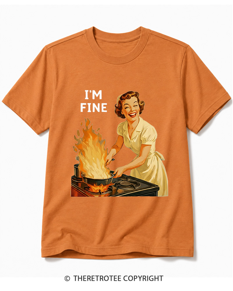 TheRetroTee I’m Fine 1950s Cotton T-Shirt