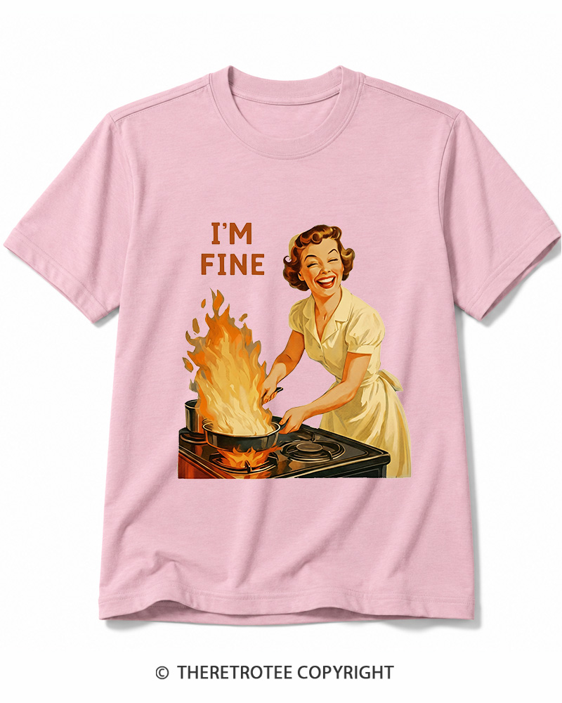 TheRetroTee I’m Fine 1950s Cotton T-Shirt