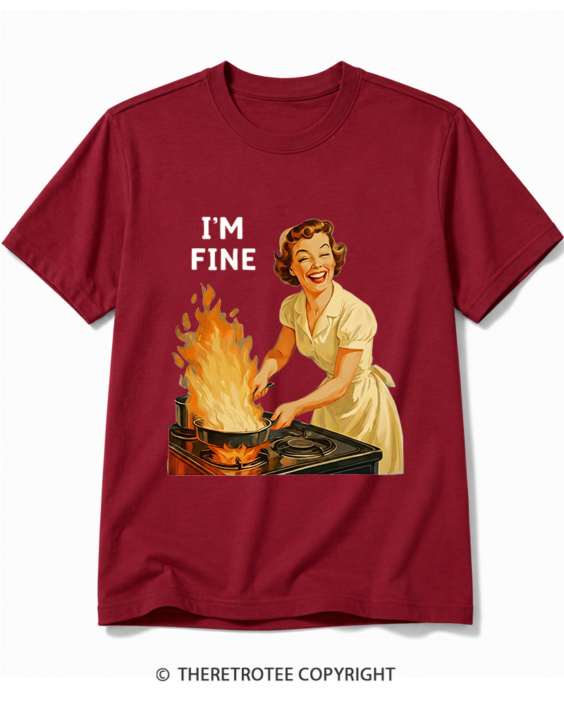 TheRetroTee I’m Fine 1950s Cotton T-Shirt