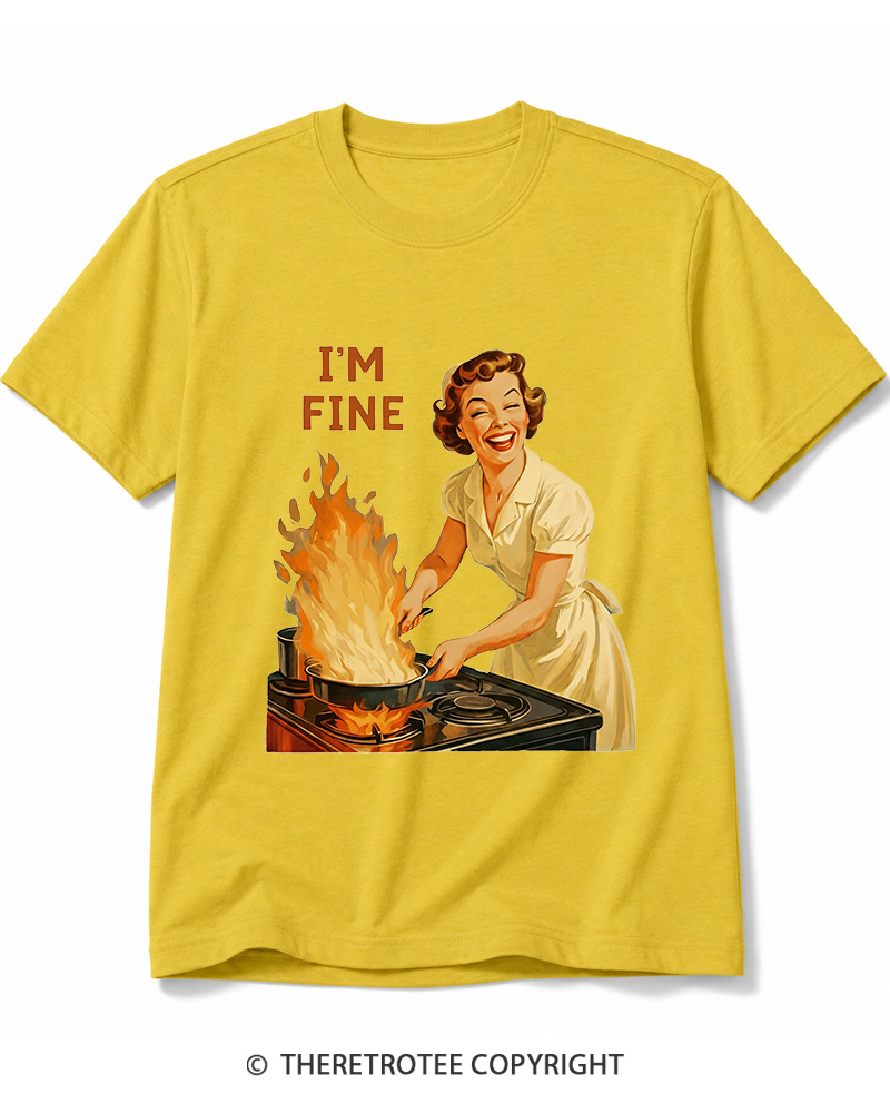 TheRetroTee I’m Fine 1950s Cotton T-Shirt