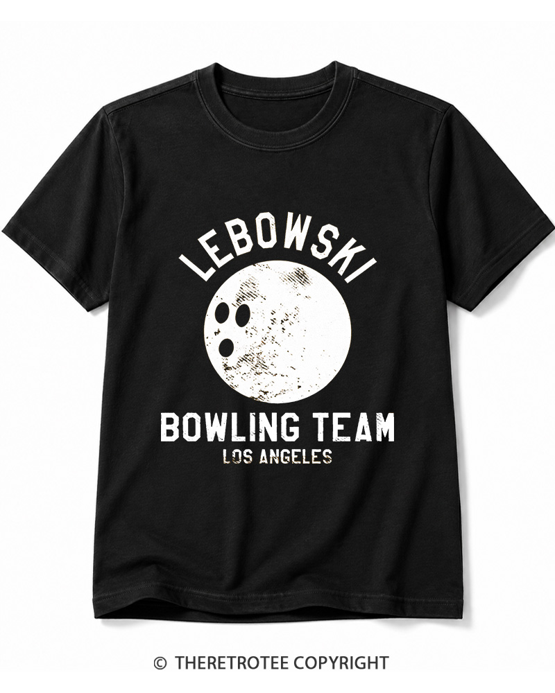 TheRetroTee Lebowski Bowling Team Los Angeles 1980 Cotton T-Shirt