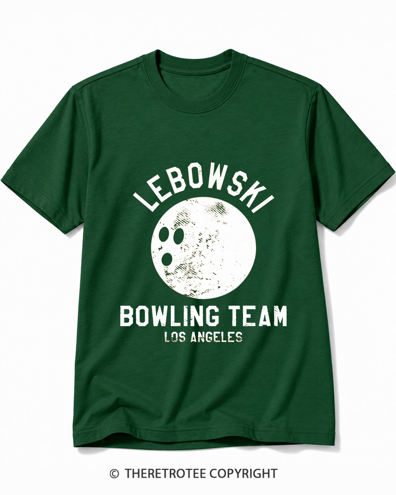 TheRetroTee Lebowski Bowling Team Los Angeles 1980 Cotton T-Shirt