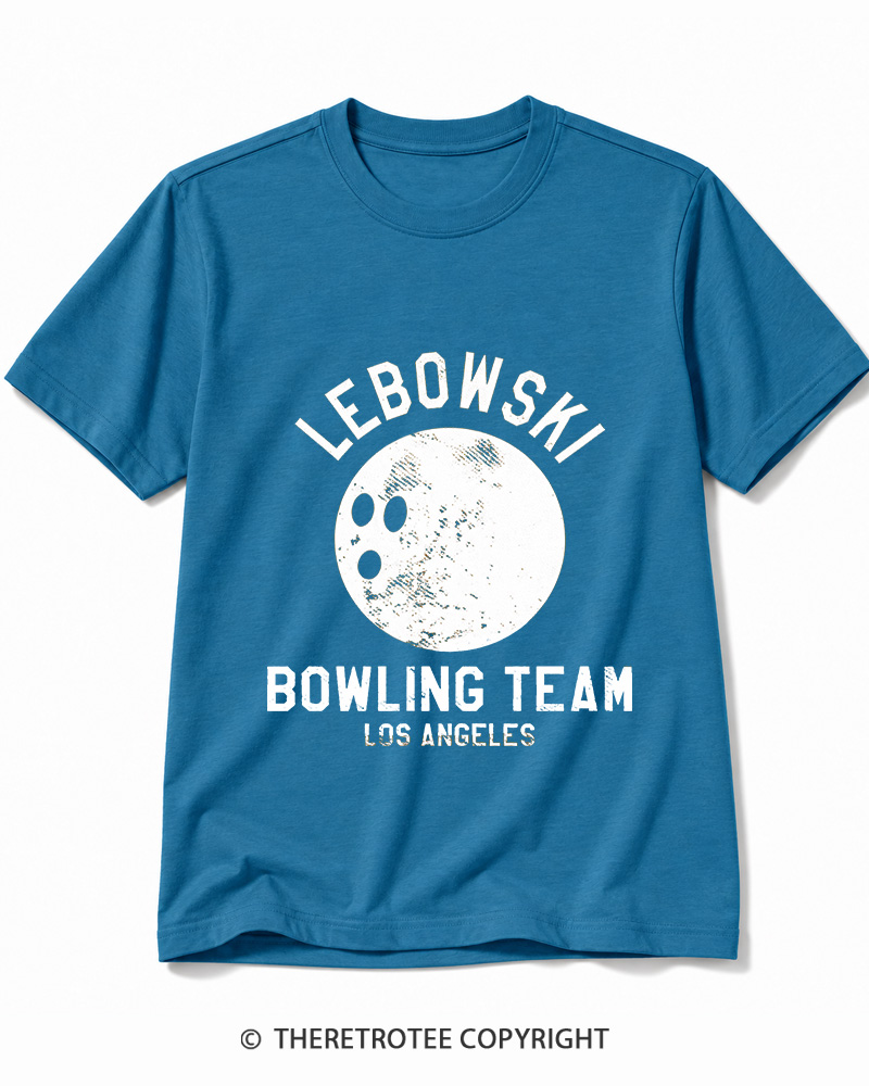 TheRetroTee Lebowski Bowling Team Los Angeles 1980 Cotton T-Shirt