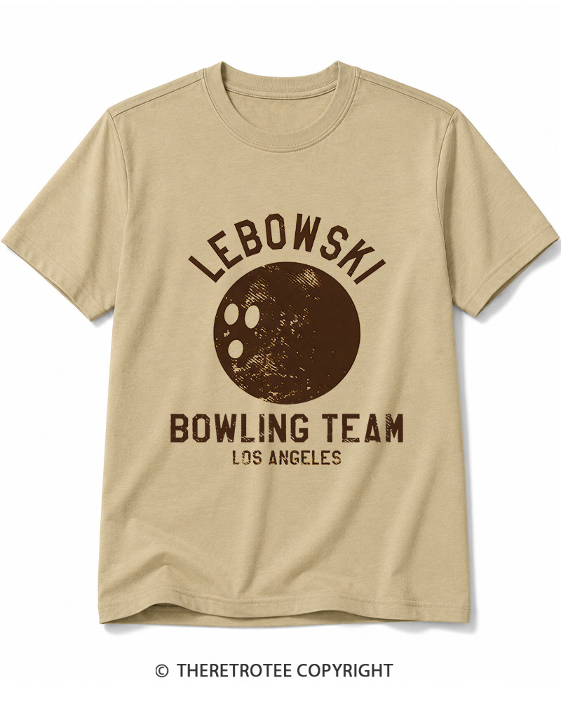 TheRetroTee Lebowski Bowling Team Los Angeles 1980 Cotton T-Shirt