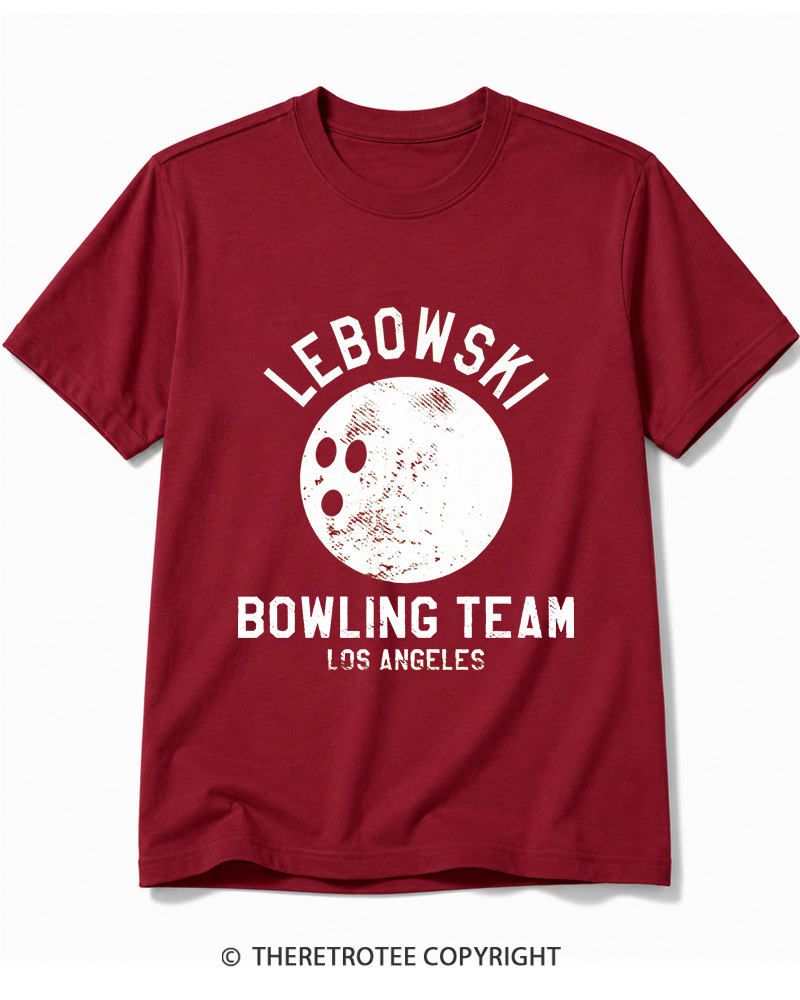 TheRetroTee Lebowski Bowling Team Los Angeles 1980 Cotton T-Shirt