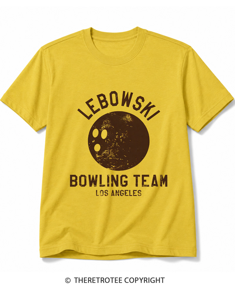TheRetroTee Lebowski Bowling Team Los Angeles 1980 Cotton T-Shirt