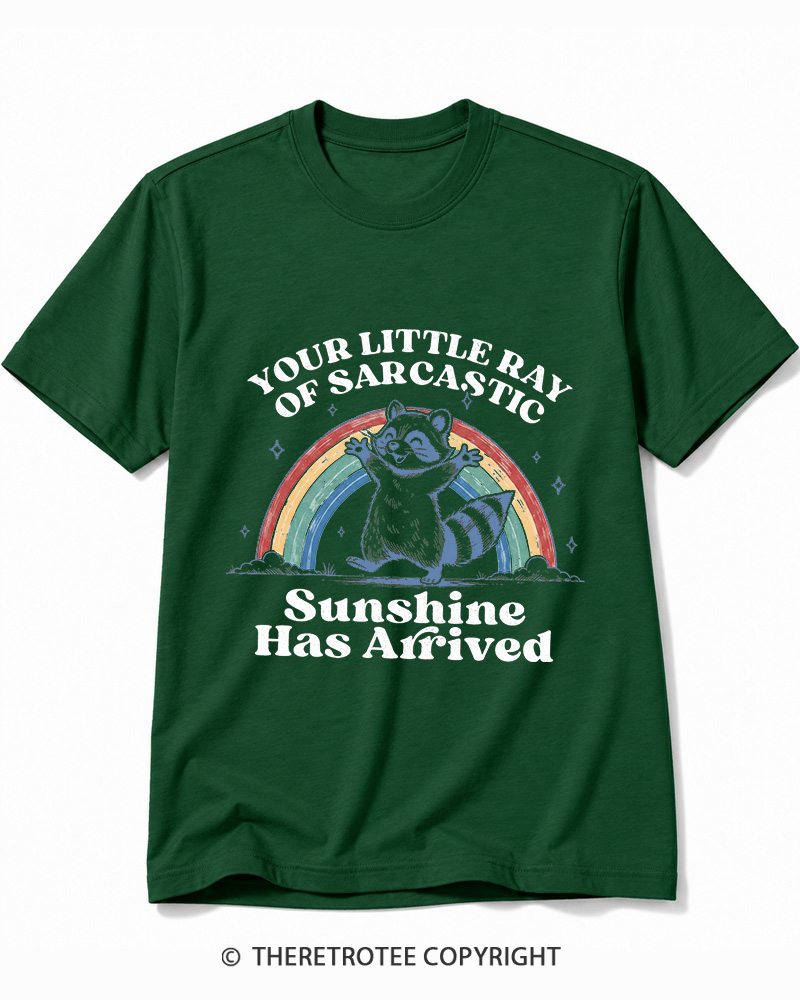TheRetroTee Little Ray of Sarcastic Sunshine Cotton T-Shirt