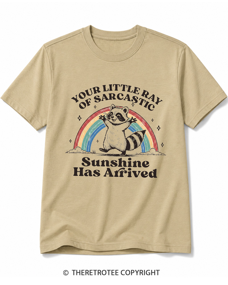 TheRetroTee Little Ray of Sarcastic Sunshine Cotton T-Shirt