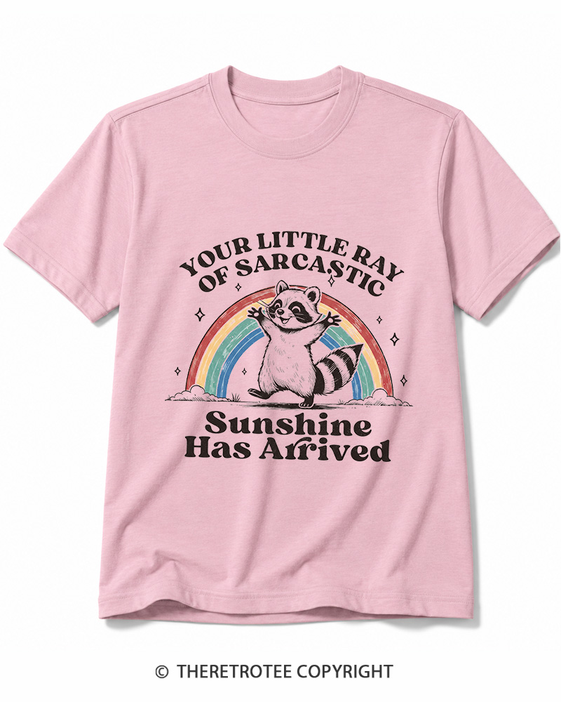 TheRetroTee Little Ray of Sarcastic Sunshine Cotton T-Shirt