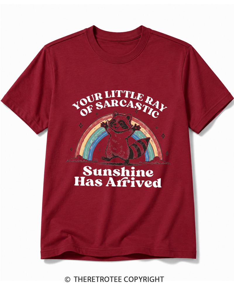 TheRetroTee Little Ray of Sarcastic Sunshine Cotton T-Shirt