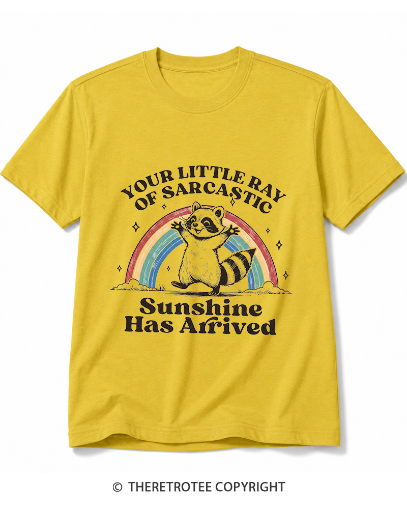 TheRetroTee Little Ray of Sarcastic Sunshine Cotton T-Shirt