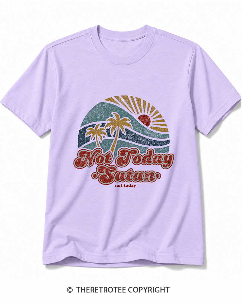 TheRetroTee Not Today Satan Cotton T-Shirt