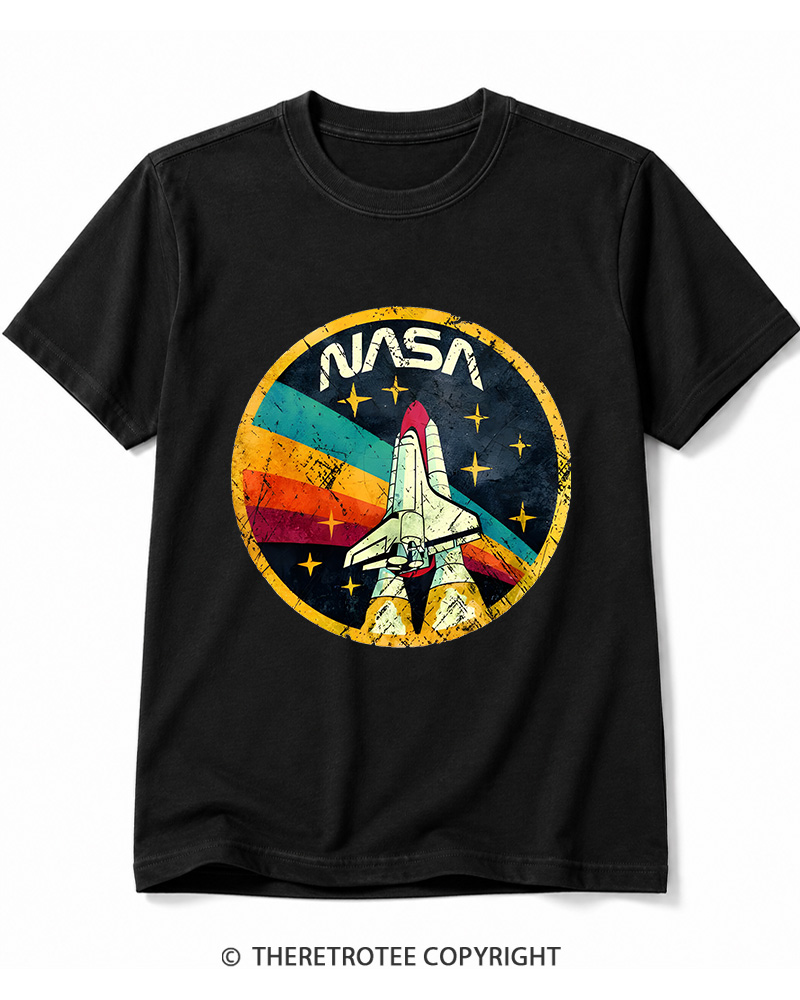 TheRetroTee Orbital Launch Program 1970s Cotton T-Shirt