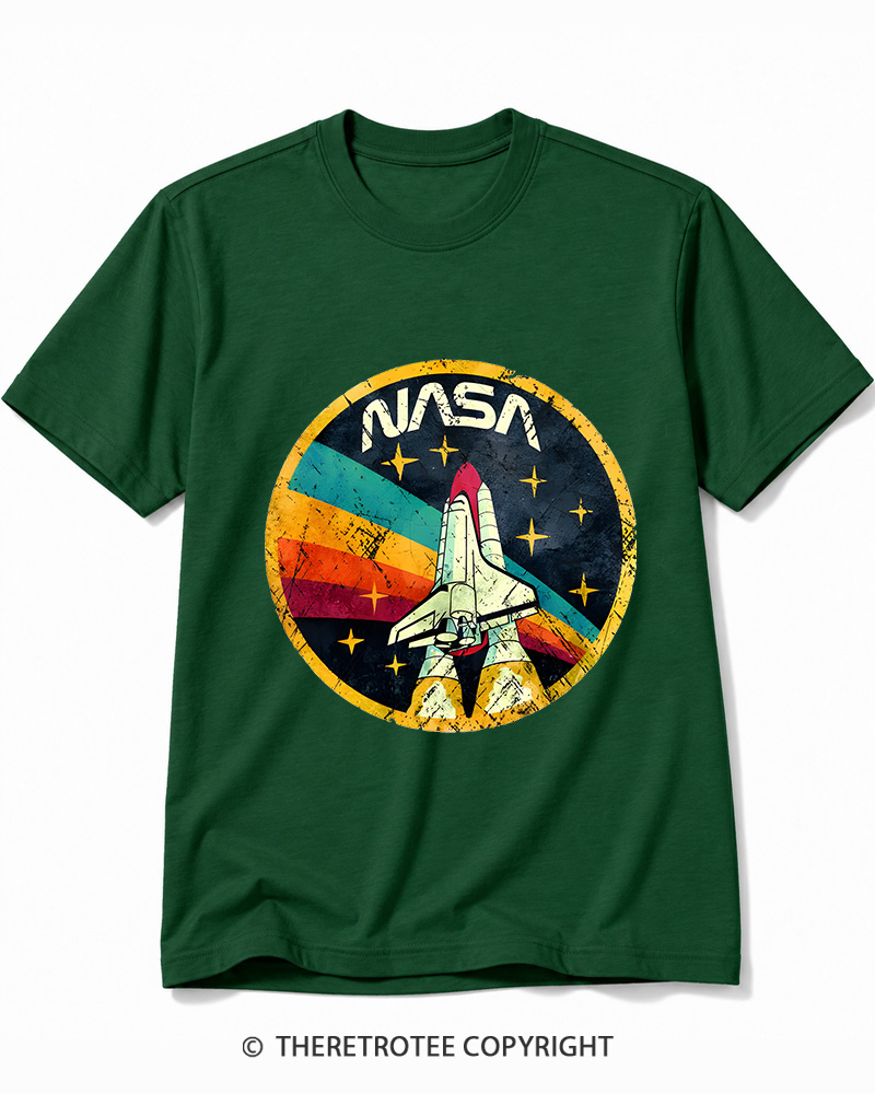 TheRetroTee Orbital Launch Program 1970s Cotton T-Shirt