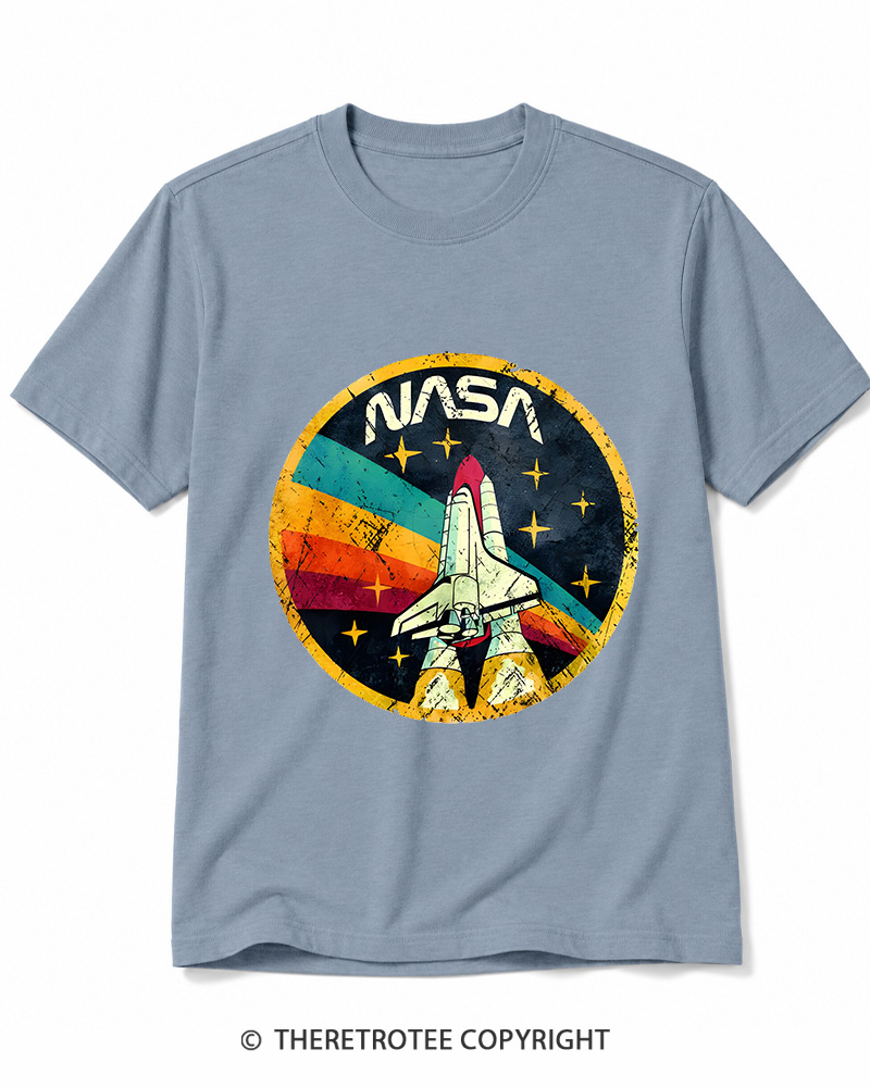 TheRetroTee Orbital Launch Program 1970s Cotton T-Shirt