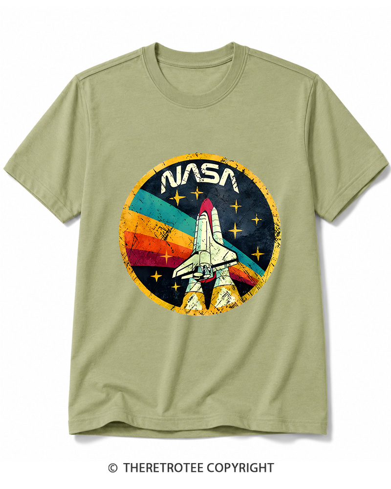 TheRetroTee Orbital Launch Program 1970s Cotton T-Shirt
