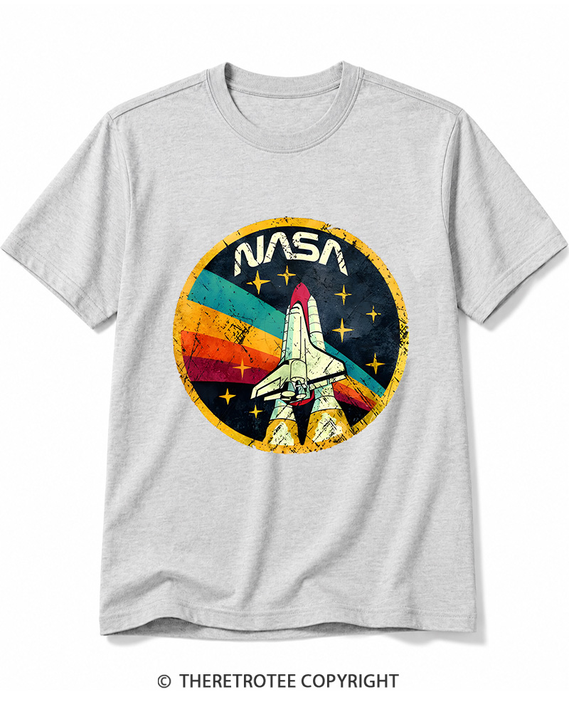 TheRetroTee Orbital Launch Program 1970s Cotton T-Shirt