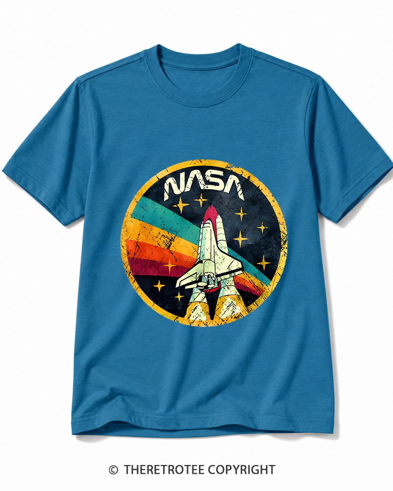 TheRetroTee Orbital Launch Program 1970s Cotton T-Shirt