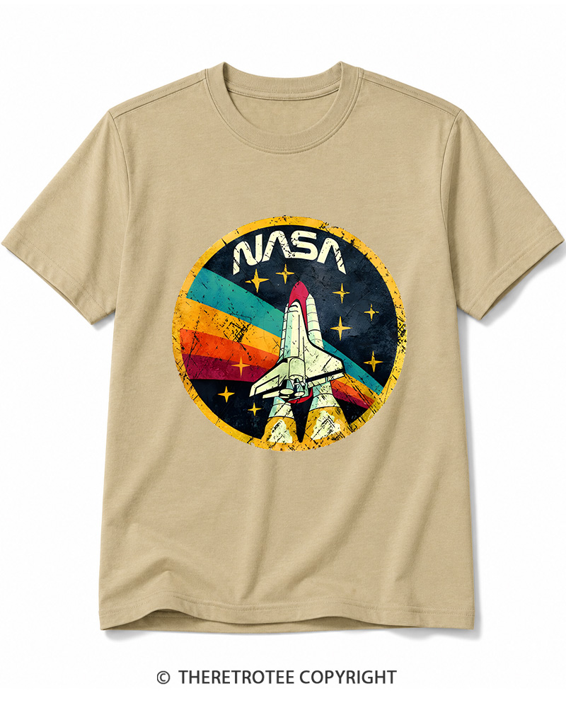 TheRetroTee Orbital Launch Program 1970s Cotton T-Shirt