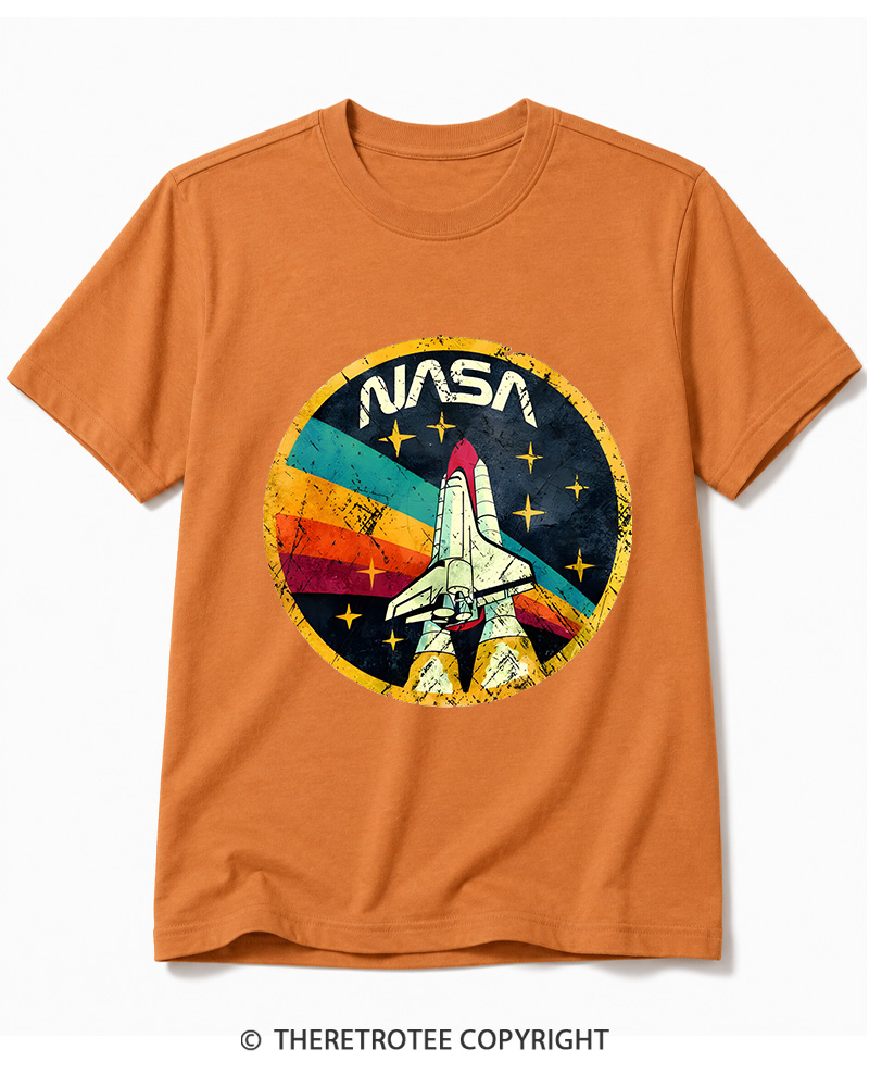 TheRetroTee Orbital Launch Program 1970s Cotton T-Shirt