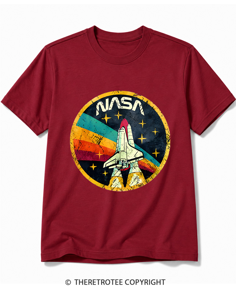 TheRetroTee Orbital Launch Program 1970s Cotton T-Shirt