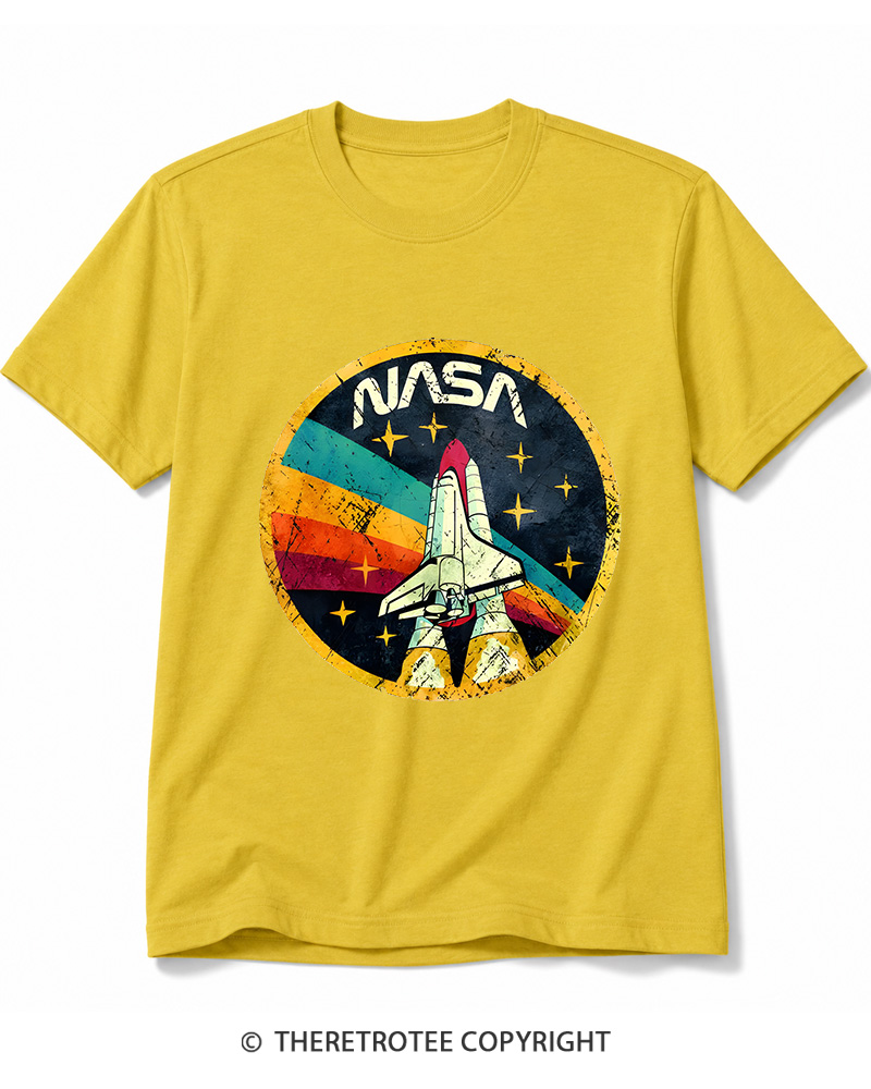 TheRetroTee Orbital Launch Program 1970s Cotton T-Shirt