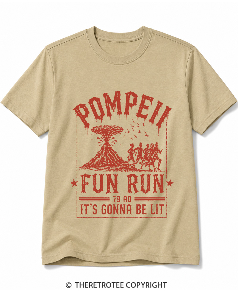 TheRetroTee Pompeii Fun Run 1660s Cotton T-Shirt