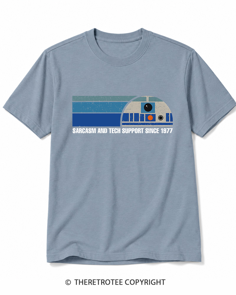 TheRetroTee Sarcasm And Tech Support 1970s Cotton T-Shirt