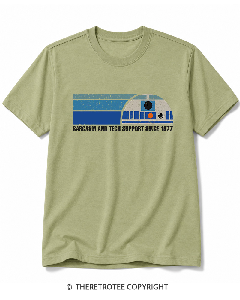 TheRetroTee Sarcasm And Tech Support 1970s Cotton T-Shirt
