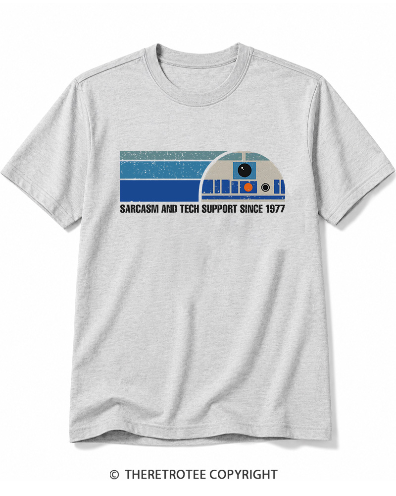 TheRetroTee Sarcasm And Tech Support 1970s Cotton T-Shirt