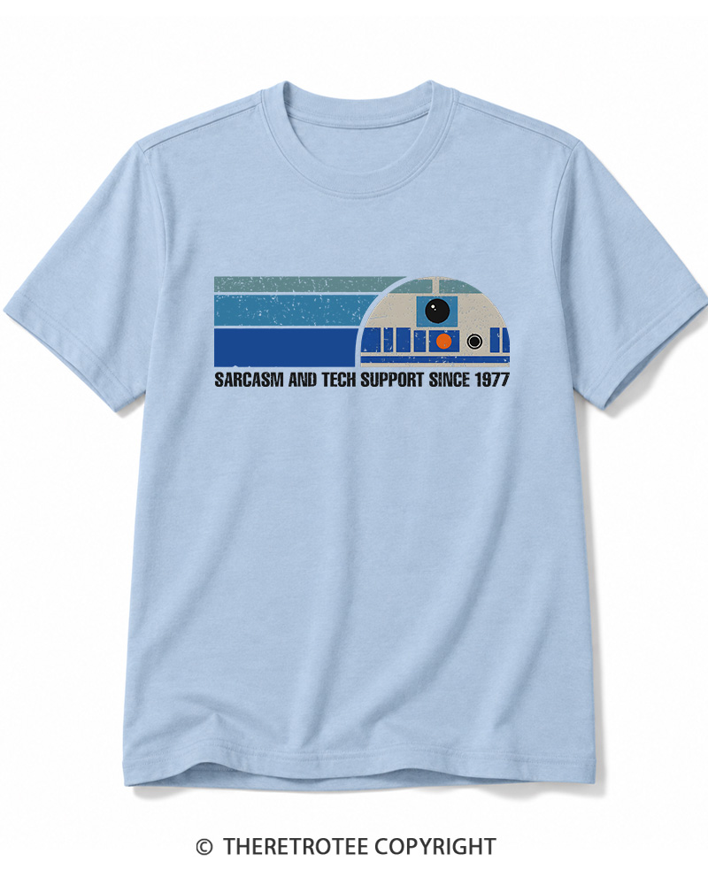 TheRetroTee Sarcasm And Tech Support 1970s Cotton T-Shirt
