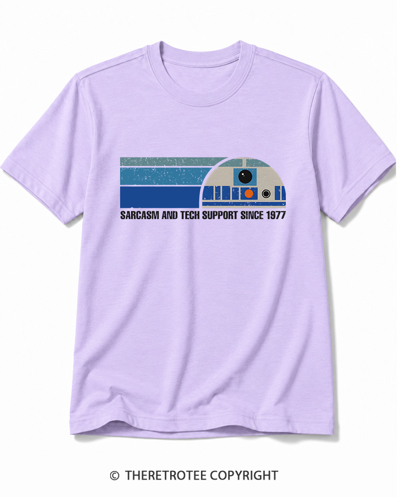 TheRetroTee Sarcasm And Tech Support 1970s Cotton T-Shirt