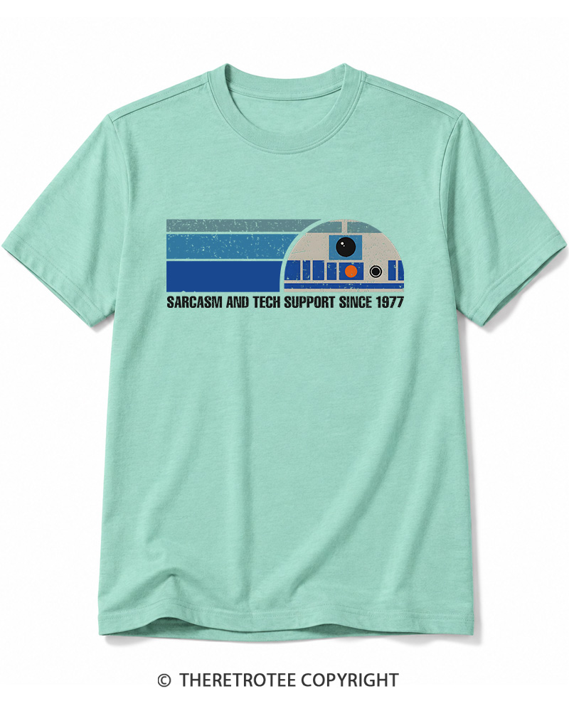 TheRetroTee Sarcasm And Tech Support 1970s Cotton T-Shirt