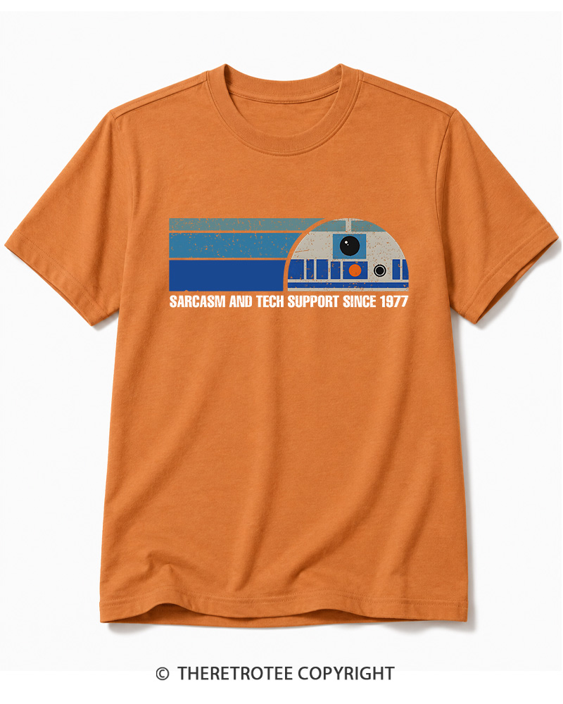 TheRetroTee Sarcasm And Tech Support 1970s Cotton T-Shirt
