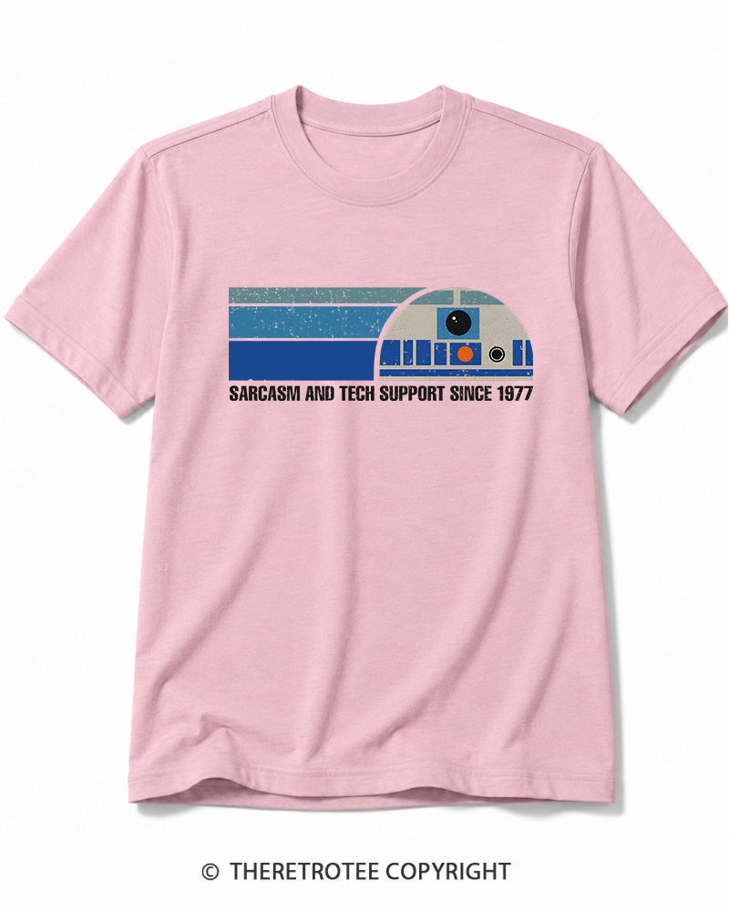 TheRetroTee Sarcasm And Tech Support 1970s Cotton T-Shirt