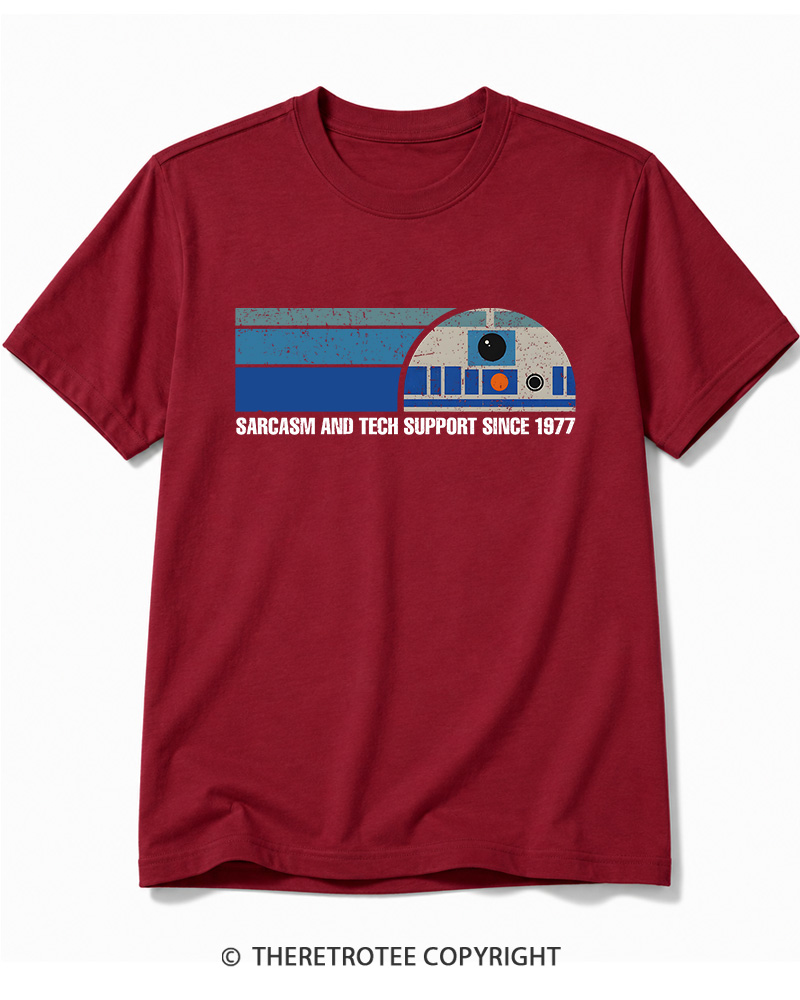 TheRetroTee Sarcasm And Tech Support 1970s Cotton T-Shirt
